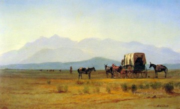 アルバート・ビアシュタット Painting - ロッキー山脈の測量ワゴン アルバート・ビアシュタット